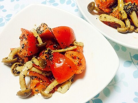 しめじとミニトマトの胡麻和え